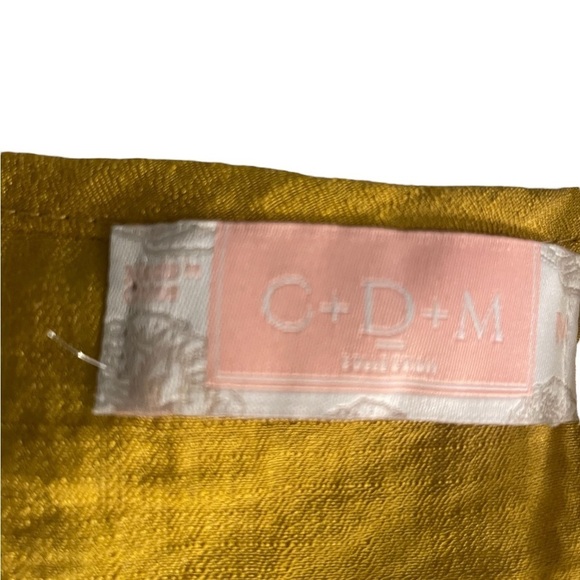 C+D+M dark mustard sleeveless boho pheasant style dress size medium midi - Picture 10 of 10